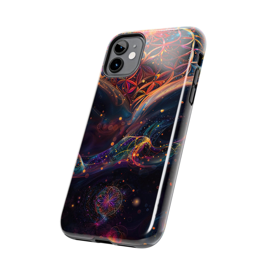 Cosmic Floral Whirls - Tough Phone Case - Phone Case - g(0D·IO) - iPhone 13 Mini - -