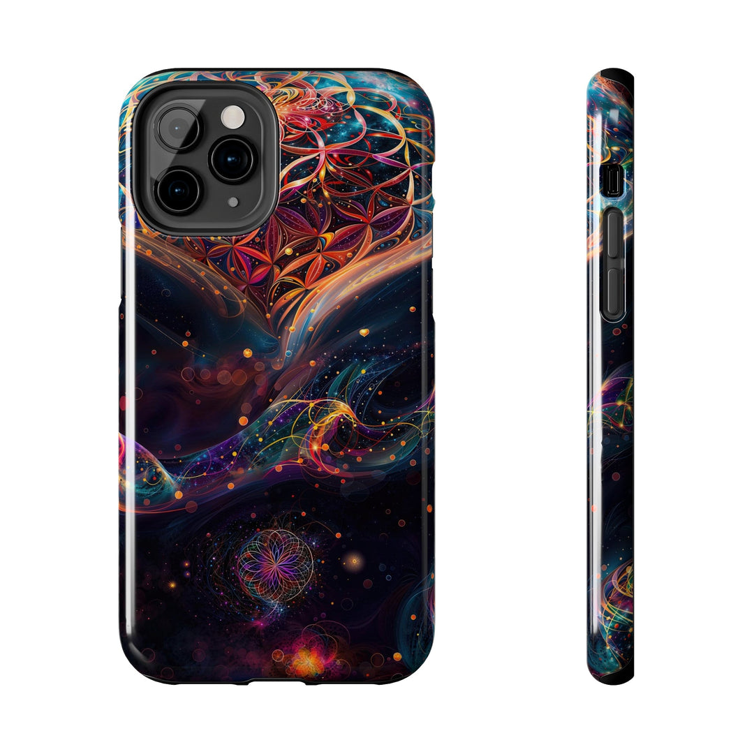 Cosmic Floral Whirls - Tough Phone Case - Phone Case - g(0D·IO) - iPhone 11 Pro - -