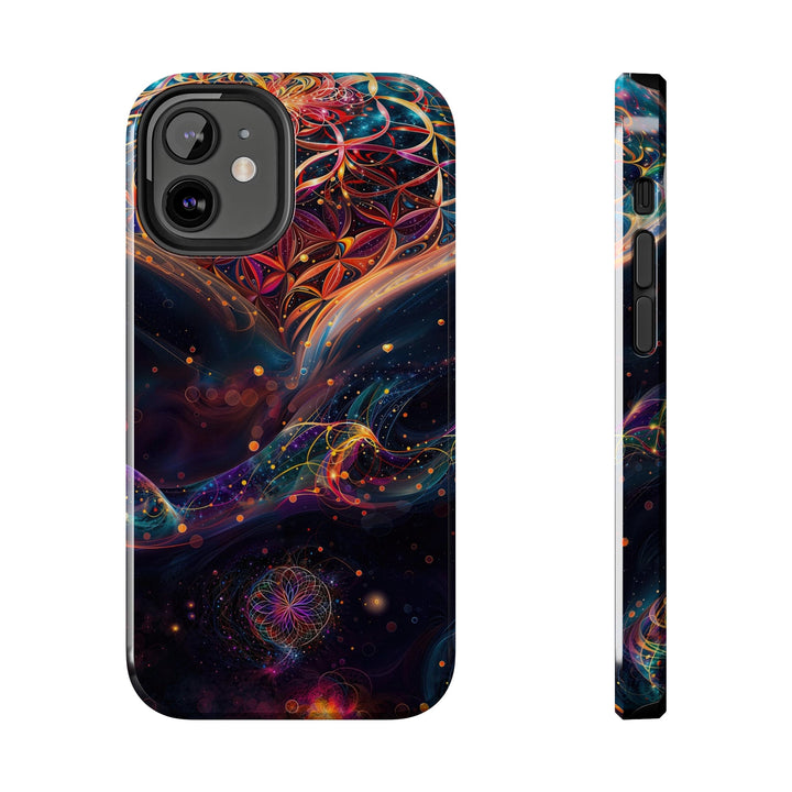 Cosmic Floral Whirls - Tough Phone Case - Phone Case - g(0D·IO) - iPhone 12 Mini - -