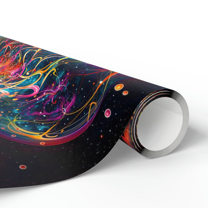 Cosmic Floral Whirls - Wrapping Paper - Home Decor - g(0D·IO) - 30'' x 72'' - Matte -