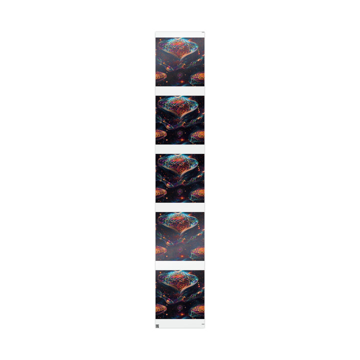 Cosmic Floral Whirls - Wrapping Paper - Home Decor - g(0D·IO) - 30" x 180" - Glossy -