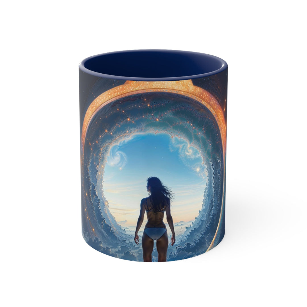 Cosmic Gateway Odyssey - Accent Coffee Mug - Mug - g(0D·IO) - Navy - 11oz -