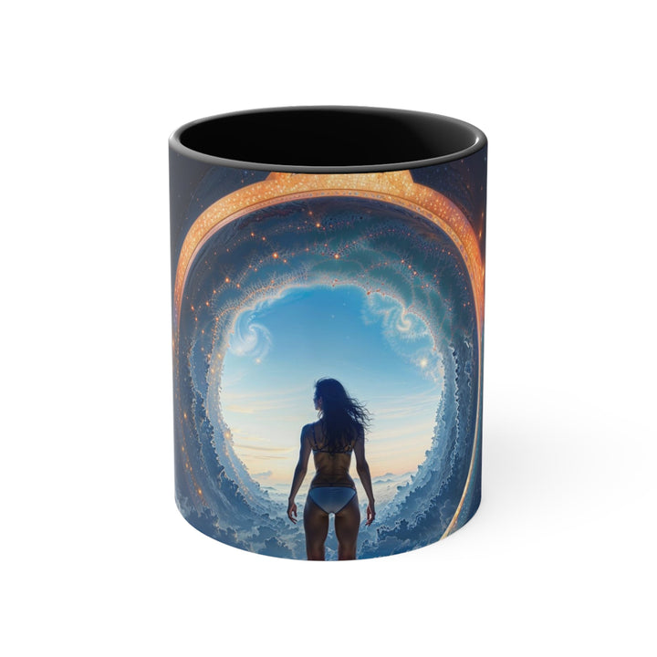 Cosmic Gateway Odyssey - Accent Coffee Mug - Mug - g(0D·IO) - Black - 11oz -