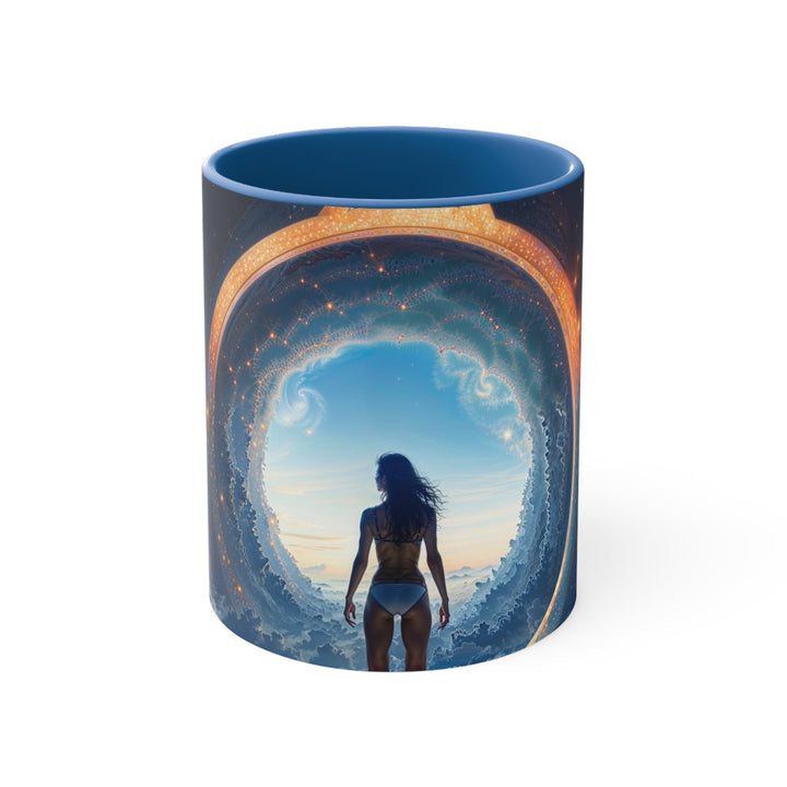 Cosmic Gateway Odyssey - Accent Coffee Mug - Mug - g(0D·IO) - Blue - 11oz -