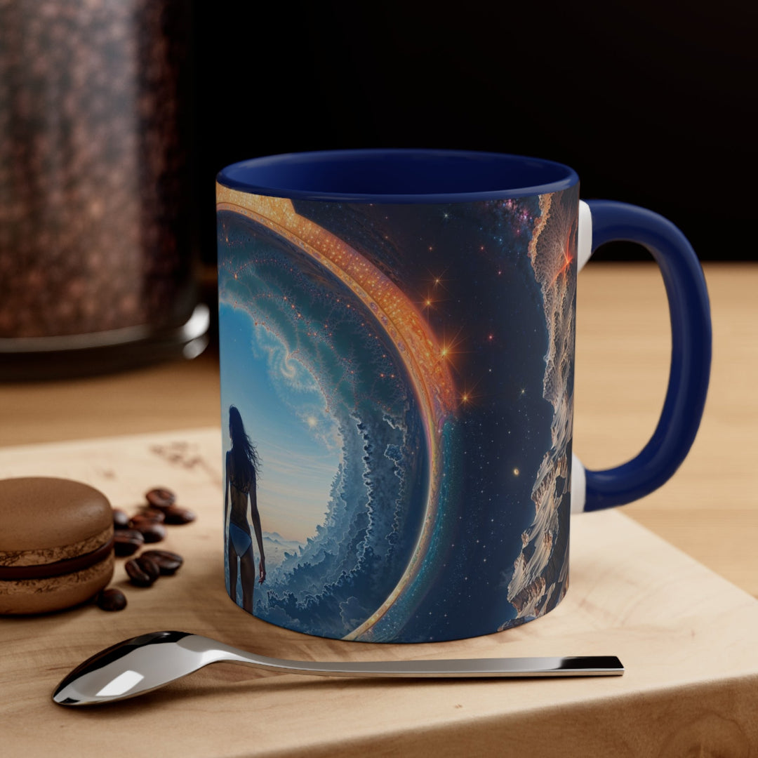 Cosmic Gateway Odyssey - Accent Coffee Mug - Mug - g(0D·IO) - Pink - 11oz -