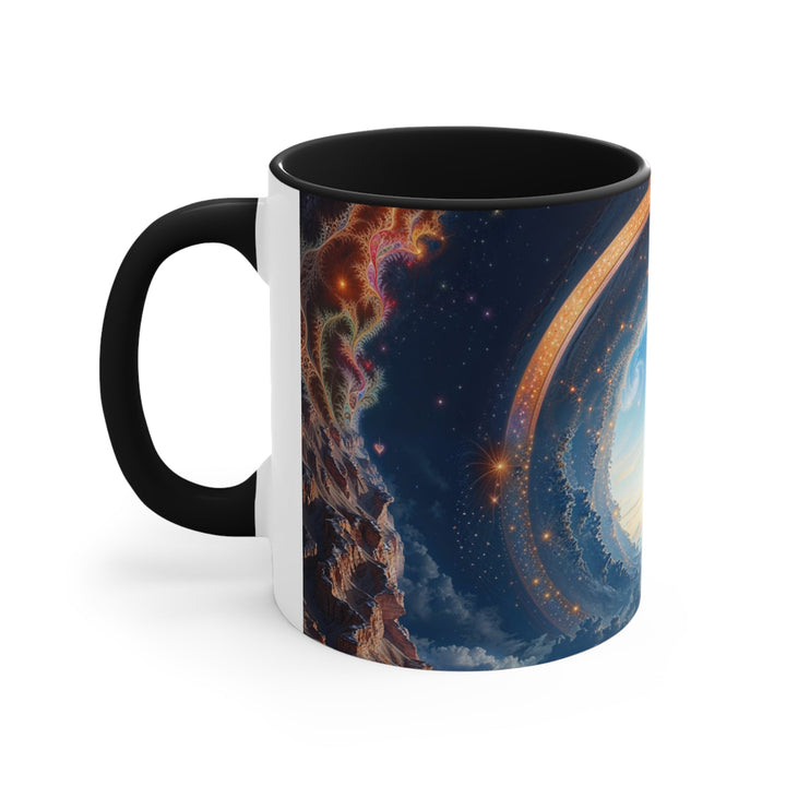 Cosmic Gateway Odyssey - Accent Coffee Mug - Mug - g(0D·IO) - Pink - 11oz -