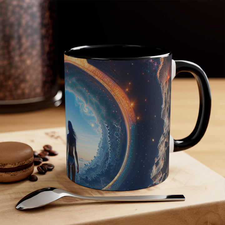 Cosmic Gateway Odyssey - Accent Coffee Mug - Mug - g(0D·IO) - Pink - 11oz -