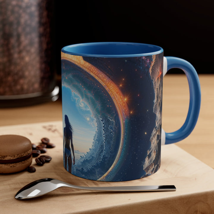 Cosmic Gateway Odyssey - Accent Coffee Mug - Mug - g(0D·IO) - Pink - 11oz -