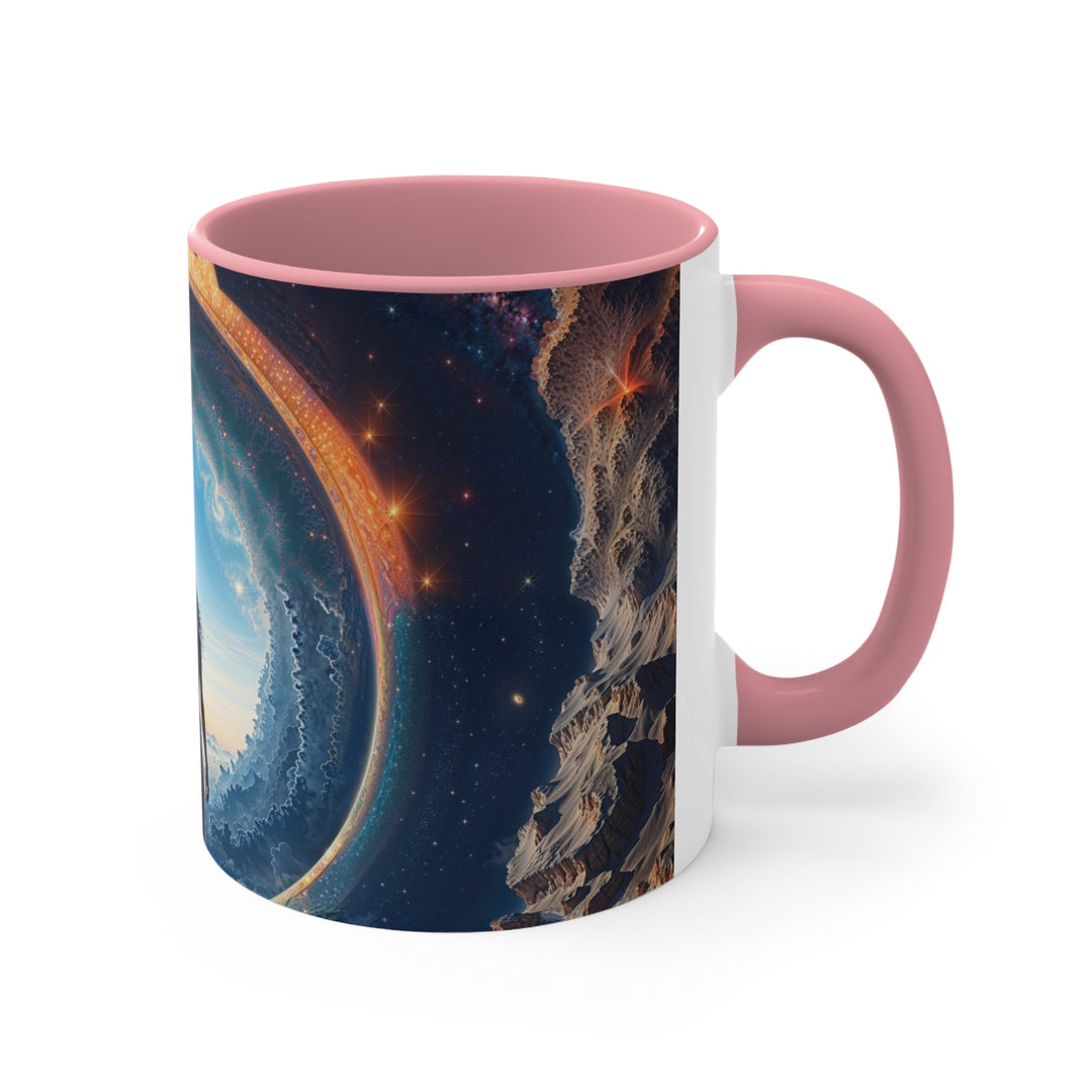 Cosmic Gateway Odyssey - Accent Coffee Mug - Mug - g(0D·IO) - Pink - 11oz -