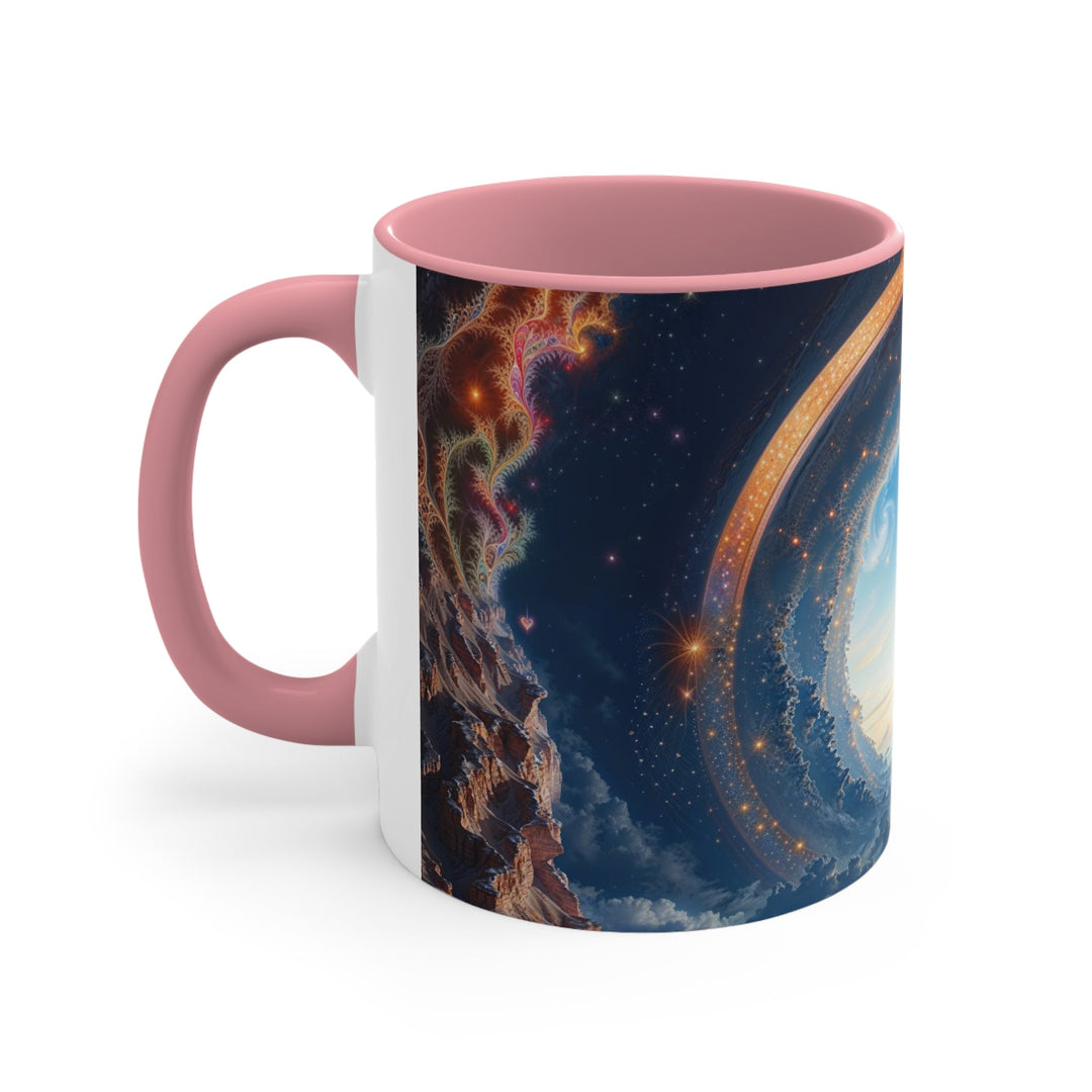 Cosmic Gateway Odyssey - Accent Coffee Mug - Mug - g(0D·IO) - Pink - 11oz -