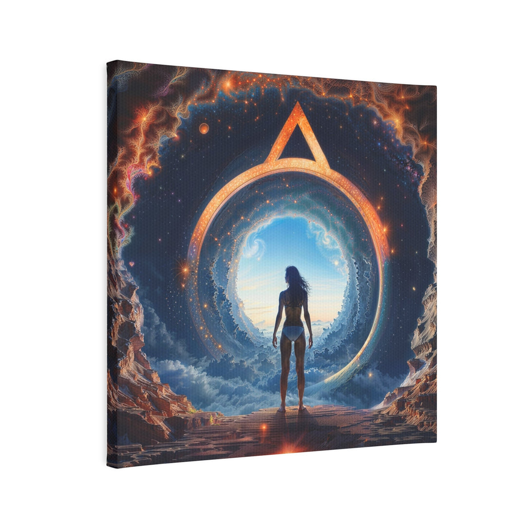 Cosmic Gateway Odyssey - Canvas Photo Tile - Canvas - g(0D·IO) - 8" x 8" (Square) - 0.5" -