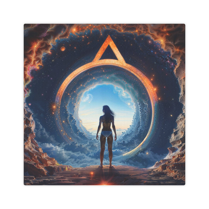 Cosmic Gateway Odyssey - Canvas Photo Tile - Canvas - g(0D·IO) - 8" x 8" (Square) - 0.5" -