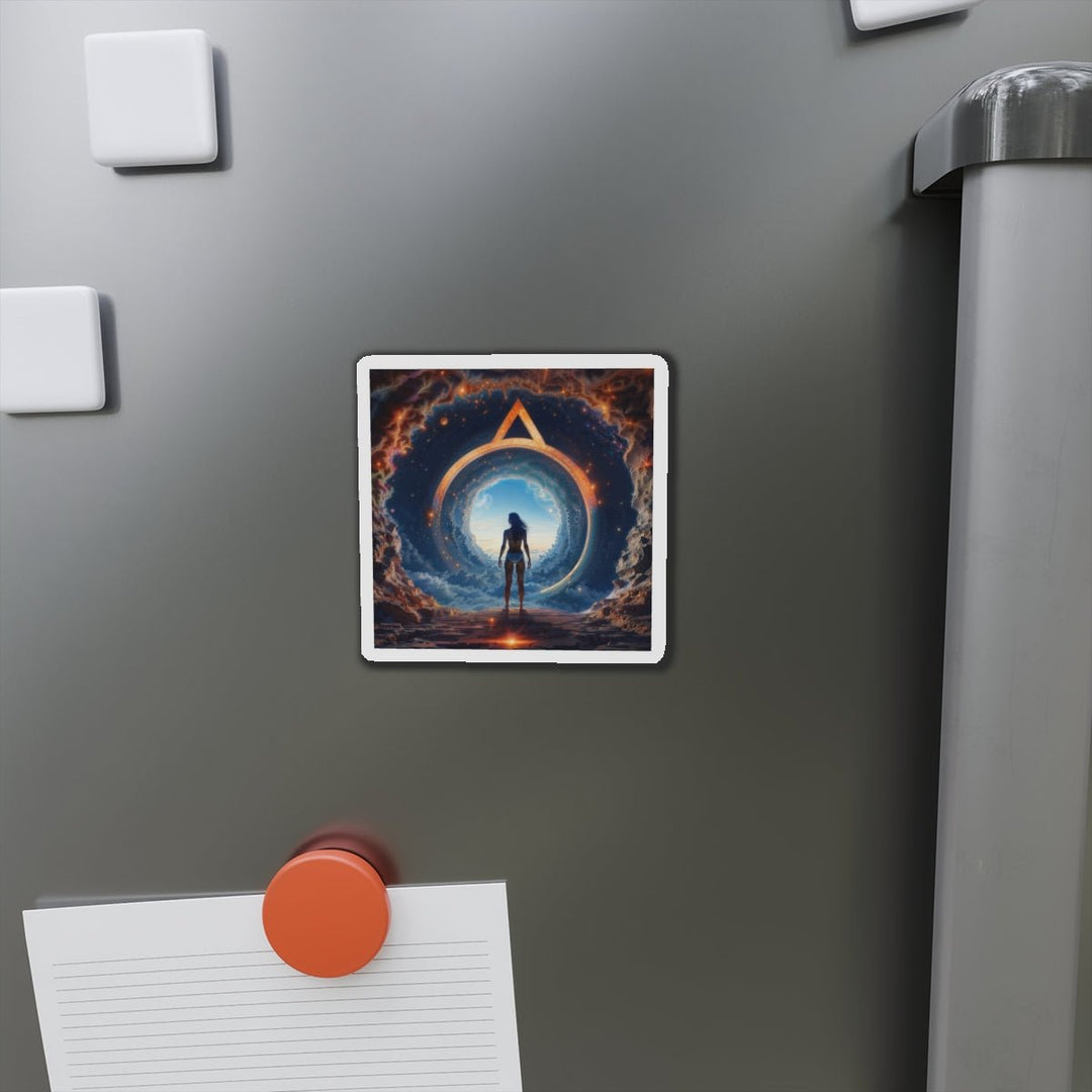 Cosmic Gateway Odyssey - Die-cut Magnet - Home Decor - g(0D·IO) - 6 × 6" - Die-Cut - 1 pc