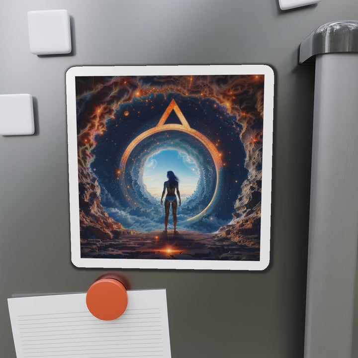 Cosmic Gateway Odyssey - Die-cut Magnet - Home Decor - g(0D·IO) - 6 × 6" - Die-Cut - 1 pc