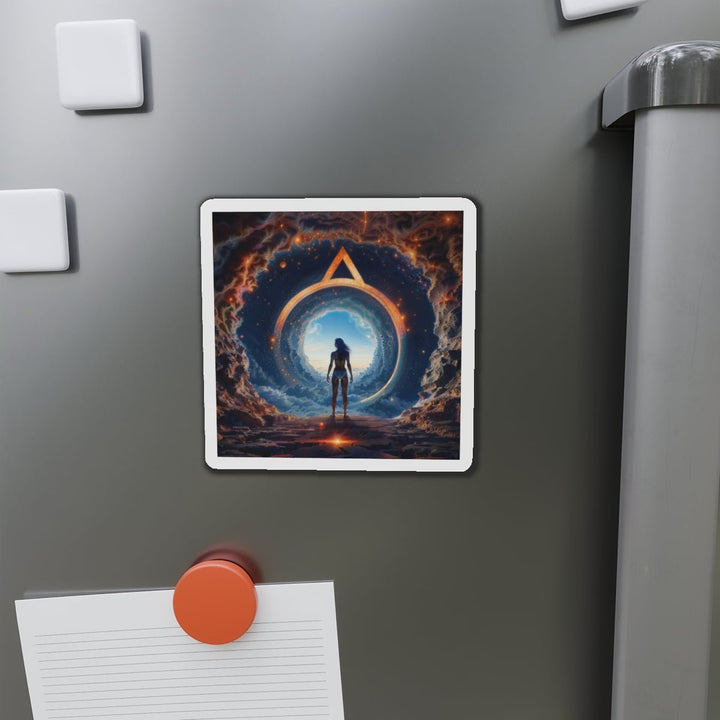 Cosmic Gateway Odyssey - Die-cut Magnet - Home Decor - g(0D·IO) - 6 × 6" - Die-Cut - 1 pc