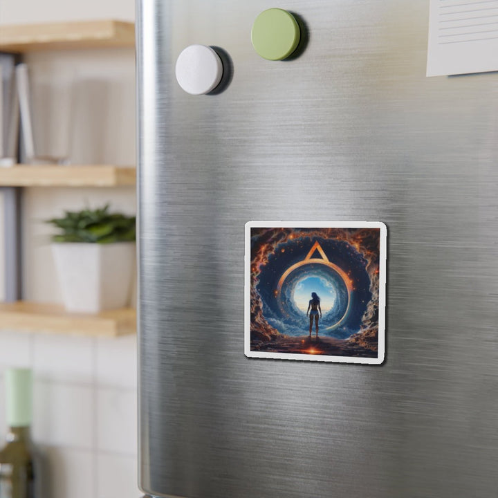 Cosmic Gateway Odyssey - Die-cut Magnet - Home Decor - g(0D·IO) - 6 × 6" - Die-Cut - 1 pc