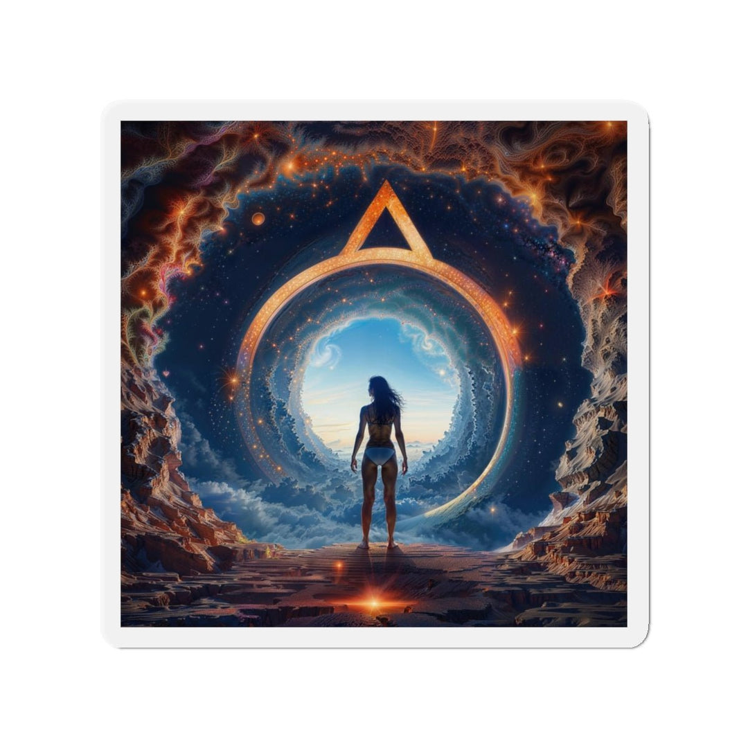 Cosmic Gateway Odyssey - Die-cut Magnet - Home Decor - g(0D·IO) - 5" x 5" - Die-Cut - 1 pc