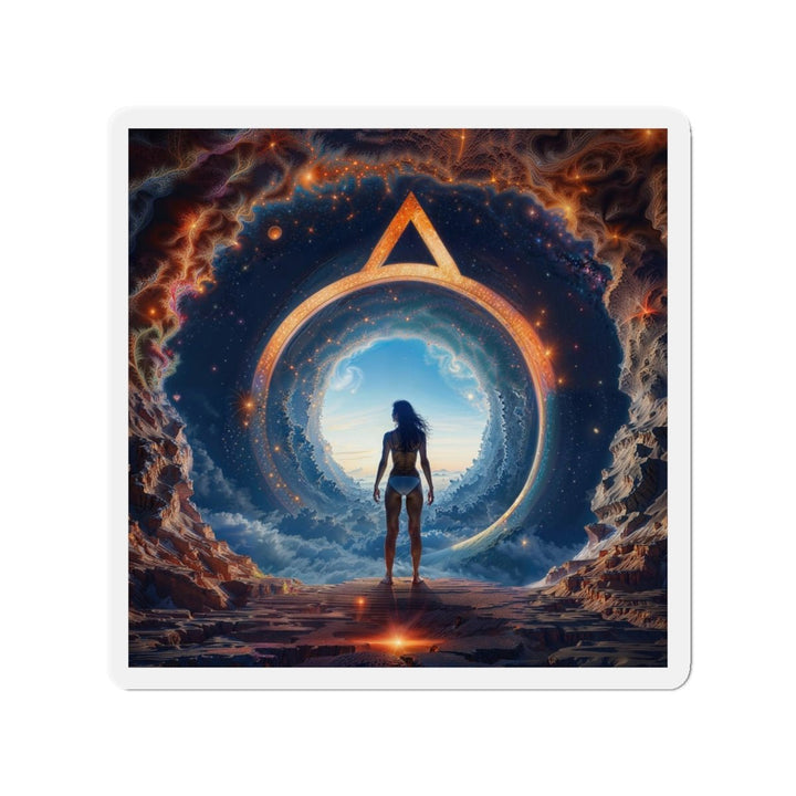 Cosmic Gateway Odyssey - Die-cut Magnet - Home Decor - g(0D·IO) - 5" x 5" - Die-Cut - 1 pc