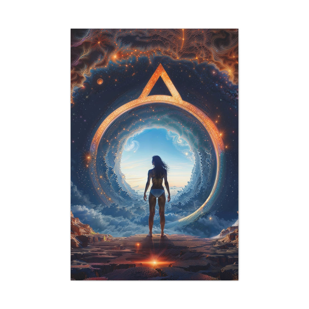 Cosmic Gateway Odyssey - Matte Canvas Print 1.25" - Canvas - g(0D·IO) - 32″ x 48″ (Vertical) - 1.25" -