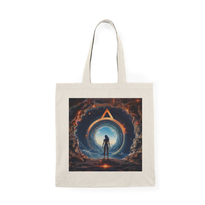 Cosmic Gateway Odyssey - Natural Tote Bag - Bags - g(0D·IO) - 15" x 16" - Natural -