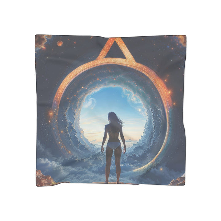 Cosmic Gateway Odyssey - Poly Scarf - Accessories - g(0D·IO) - Poly chiffon - 25" × 25" -