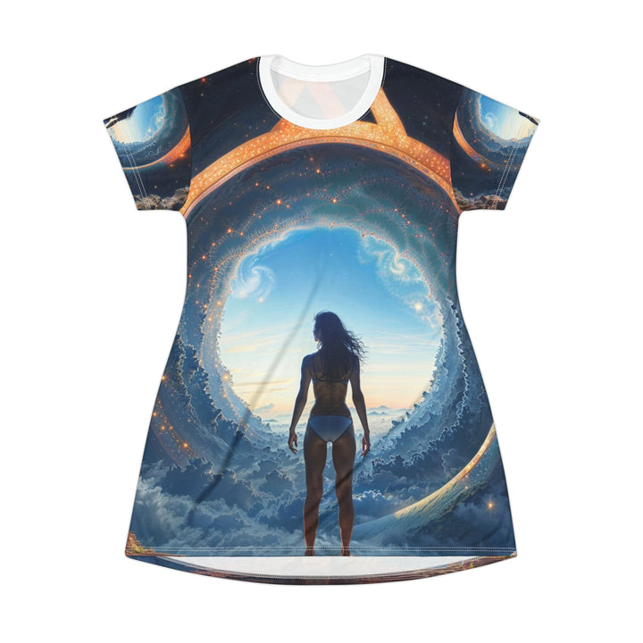 Cosmic Gateway Odyssey - T-Shirt Dress - All Over Prints - g(0D·IO) - XS - -