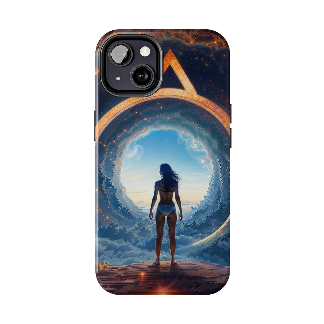 Cosmic Gateway Odyssey - Tough Phone Case - Phone Case - g(0D·IO) - iPhone 13 Mini - -