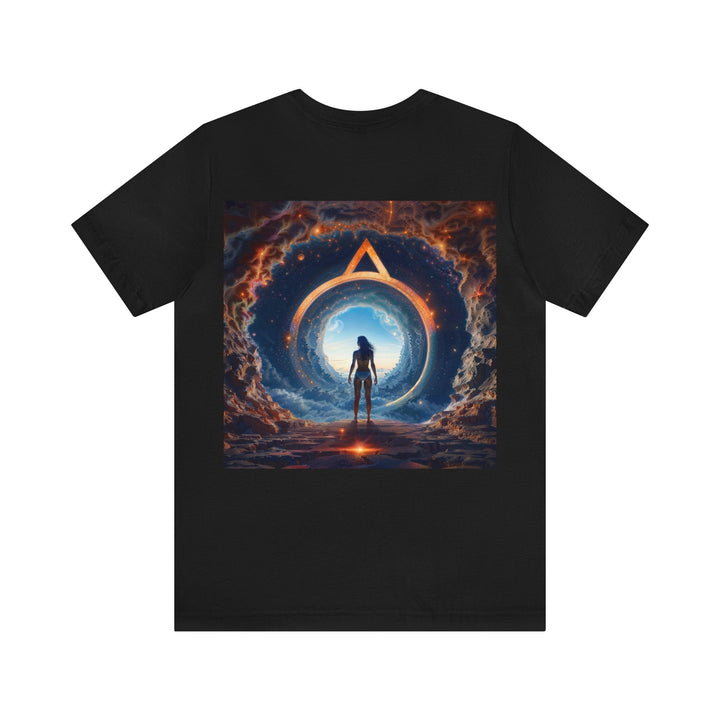 Cosmic Gateway Odyssey - Unisex Jersey Short Sleeve Tee - T-Shirt - g(0D·IO) - Black - S -