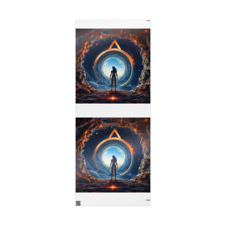 Cosmic Gateway Odyssey - Wrapping Paper - Home Decor - g(0D·IO) - 30'' x 72'' - Glossy -