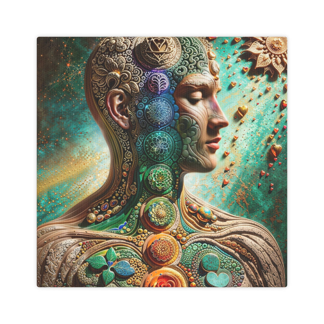 Cosmic Harmonious Reflections - Canvas Photo Tile - Canvas - g(0D·IO) - 8" x 8" (Square) - 0.5" -