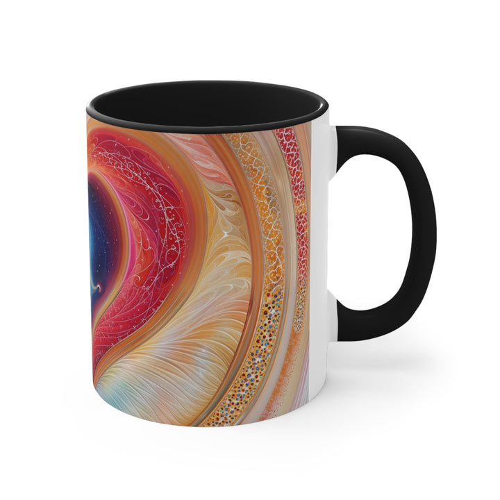 Cosmic Heart Embrace - Accent Coffee Mug - Mug - g(0D·IO) - Pink - 11oz -