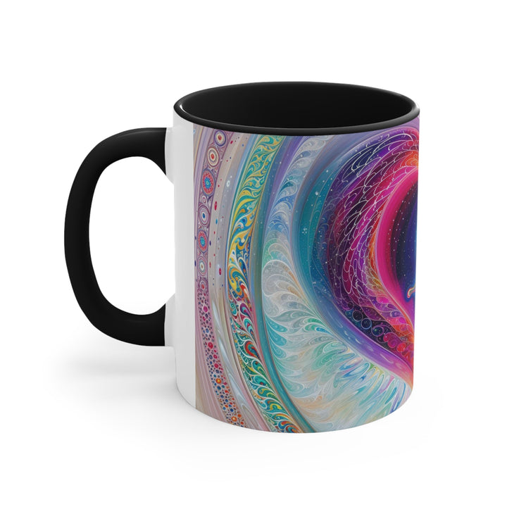 Cosmic Heart Embrace - Accent Coffee Mug - Mug - g(0D·IO) - Pink - 11oz -