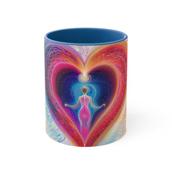 Cosmic Heart Embrace - Accent Coffee Mug - Mug - g(0D·IO) - Blue - 11oz -