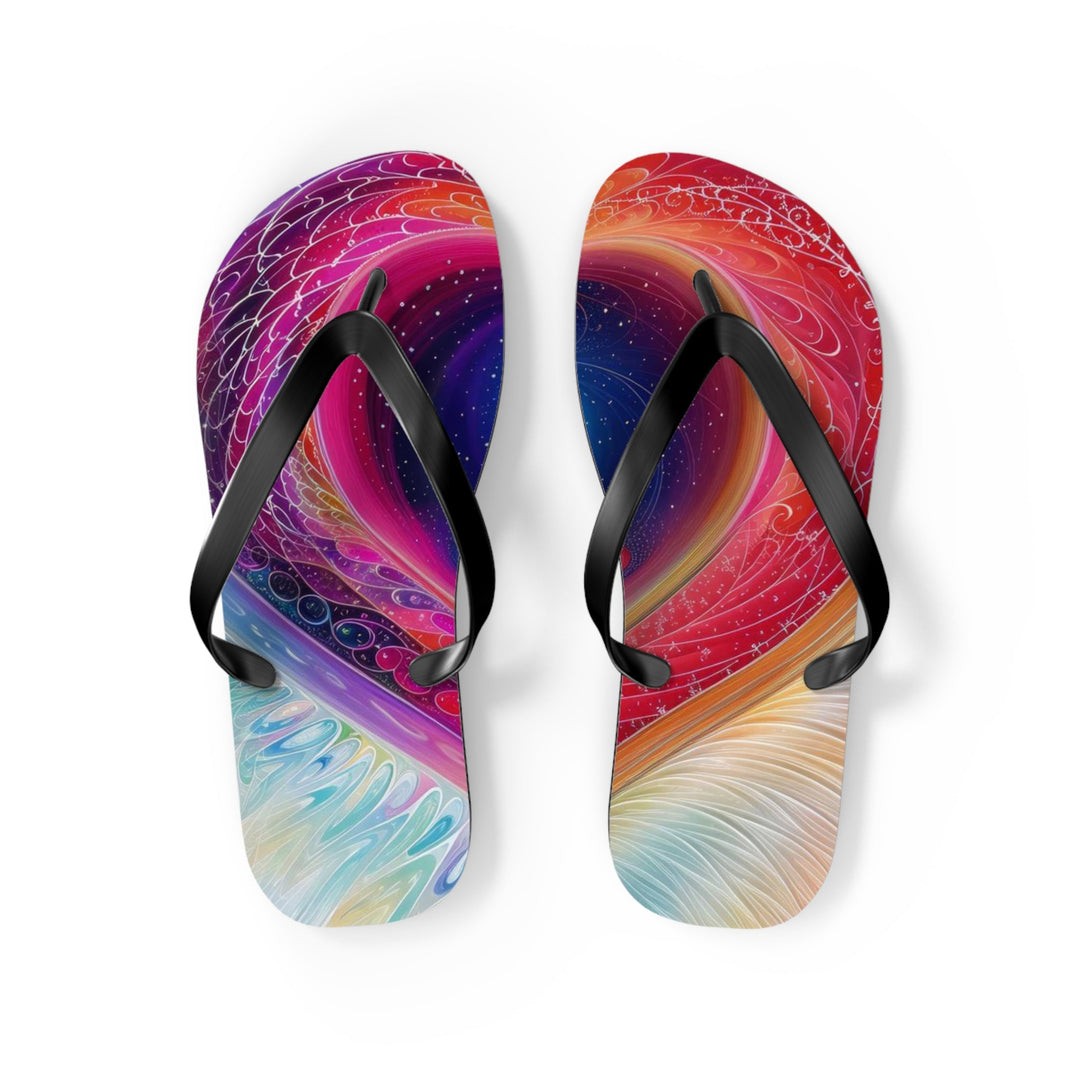 Cosmic Heart Embrace - Flip Flops - Shoes - g(0D·IO) - M - Black sole -