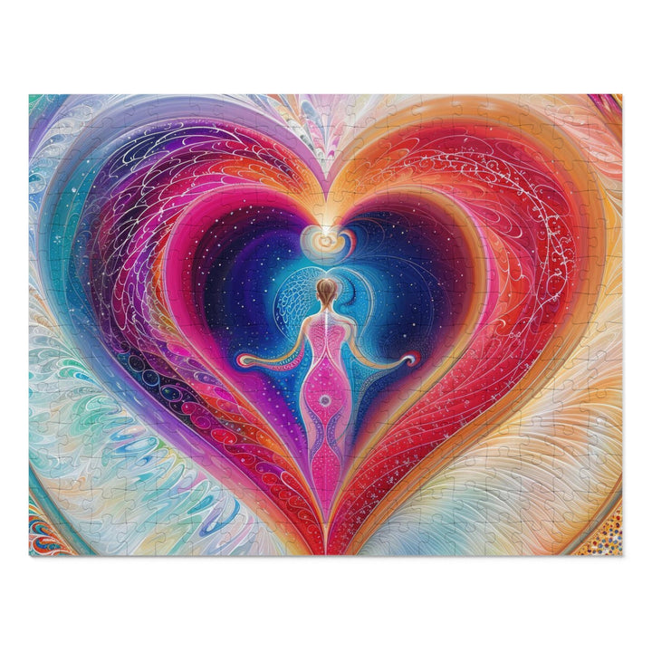 Cosmic Heart Embrace - Jigsaw Puzzle (100, 252, 500, 1000 pieces) - Puzzle - g(0D·IO) - 14" × 11" (252 pcs) - -