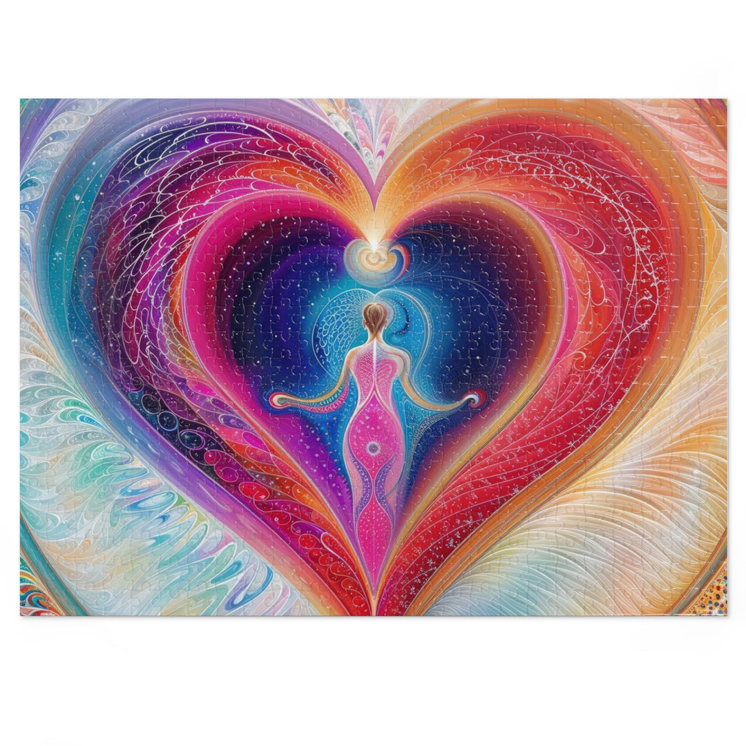 Cosmic Heart Embrace - Jigsaw Puzzle (100, 252, 500, 1000 pieces) - Puzzle - g(0D·IO) - 20.5" × 15" (500 pcs) - -