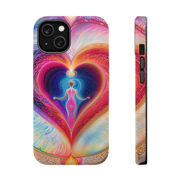 Cosmic Heart Embrace - MagSafe Tough Case - Phone Case - g(0D·IO) - iPhone 14 - Matte -