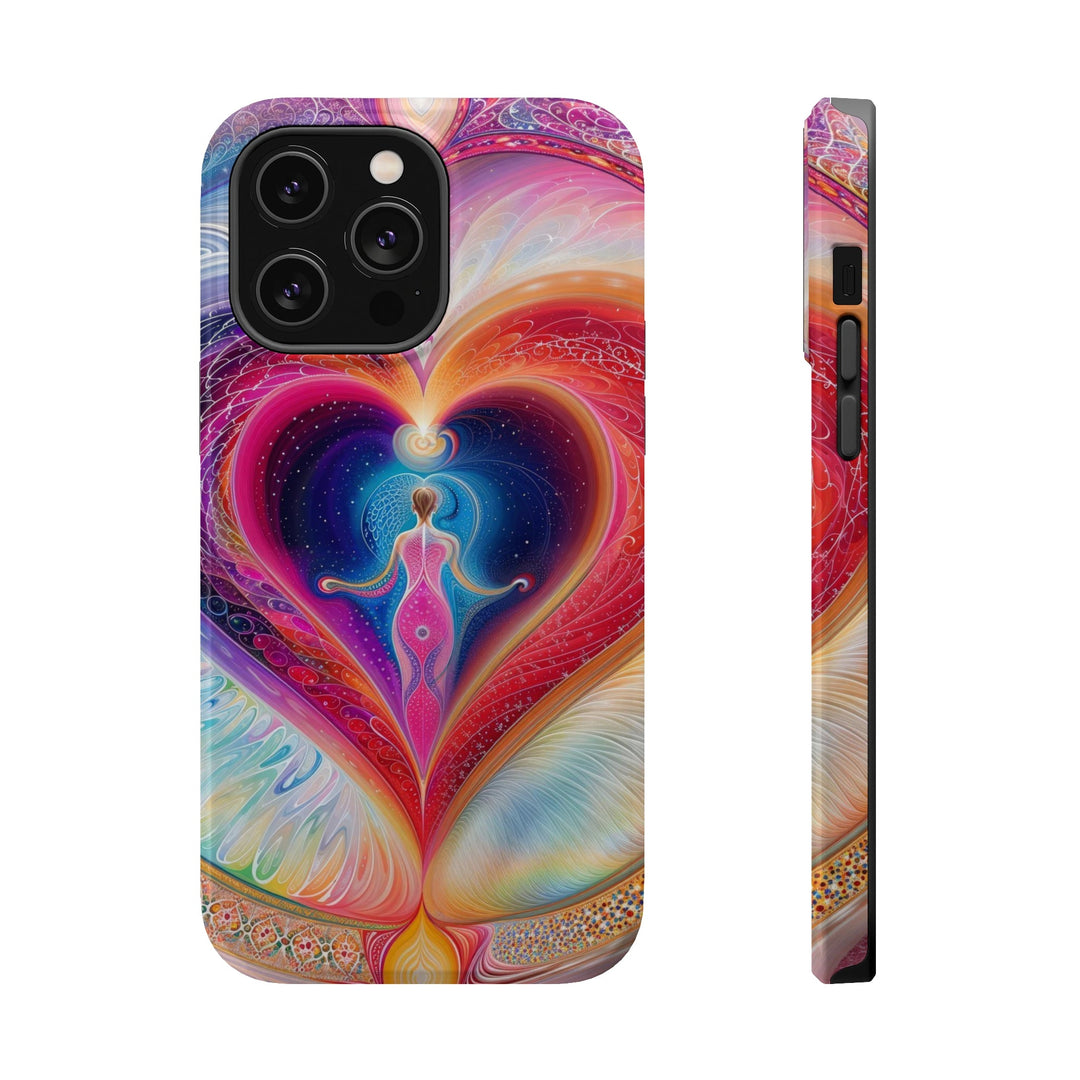 Cosmic Heart Embrace - MagSafe Tough Case - Phone Case - g(0D·IO) - iPhone 14 Pro Max - Glossy -