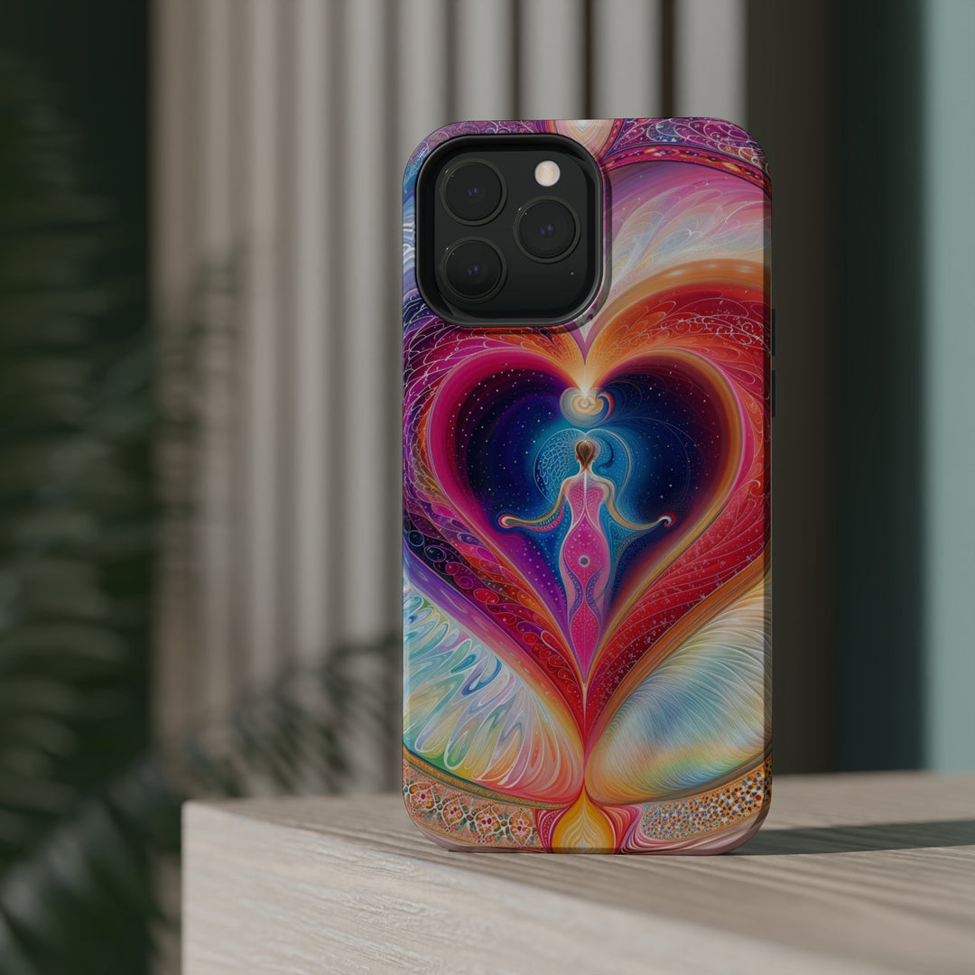 Cosmic Heart Embrace - MagSafe Tough Case - Phone Case - g(0D·IO) - iPhone 15 Pro Max - Matte -