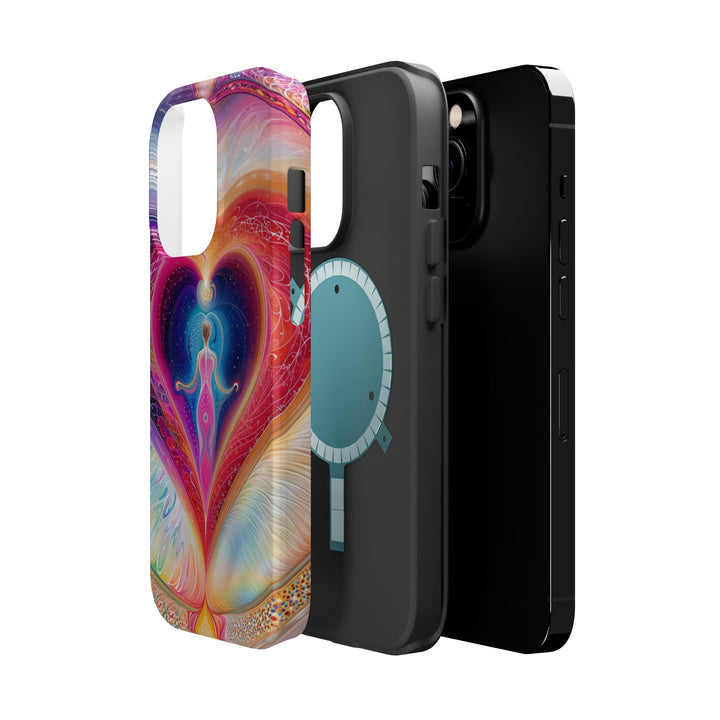 Cosmic Heart Embrace - MagSafe Tough Case - Phone Case - g(0D·IO) - iPhone 15 Pro Max - Matte -