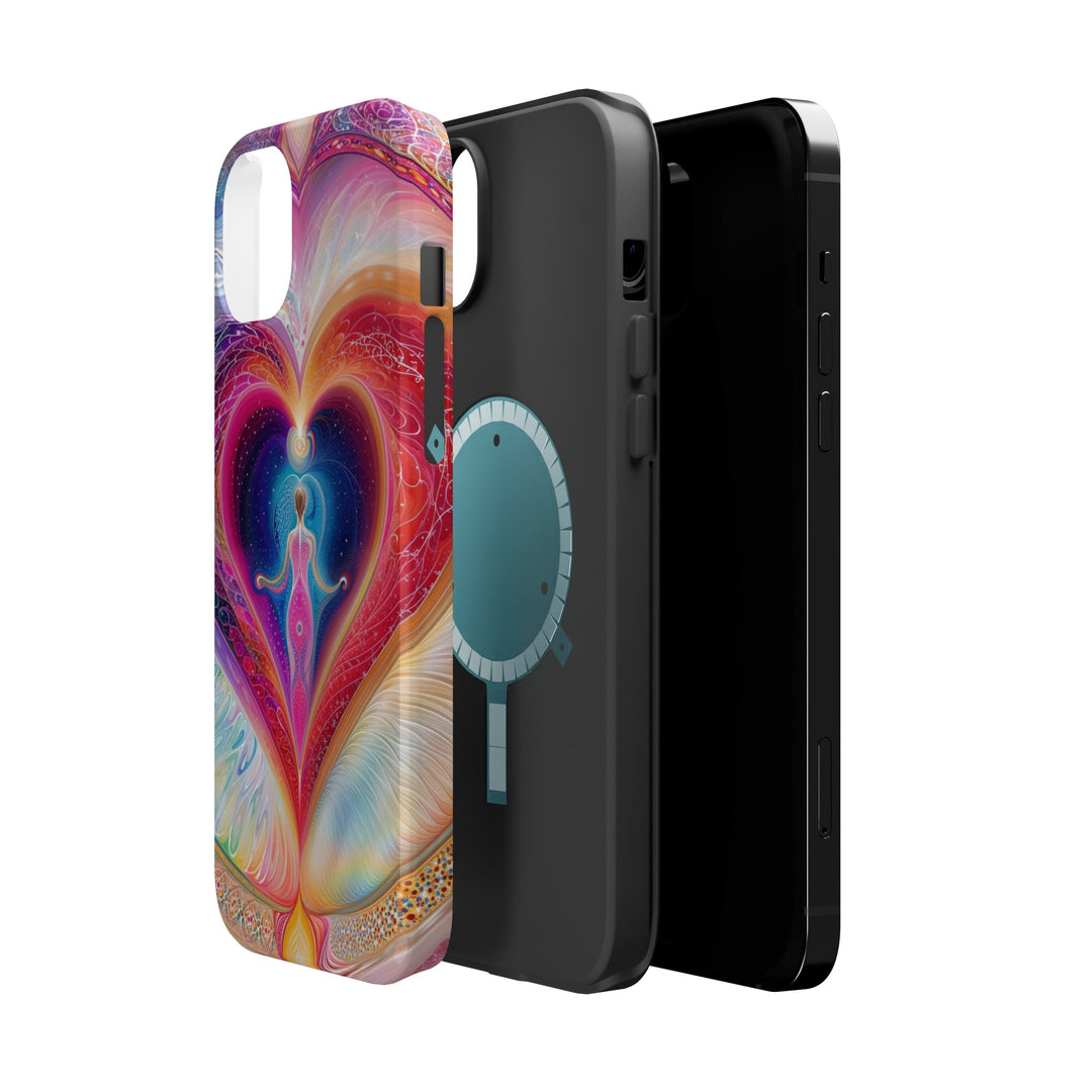 Cosmic Heart Embrace - MagSafe Tough Case - Phone Case - g(0D·IO) - iPhone 15 Pro Max - Matte -