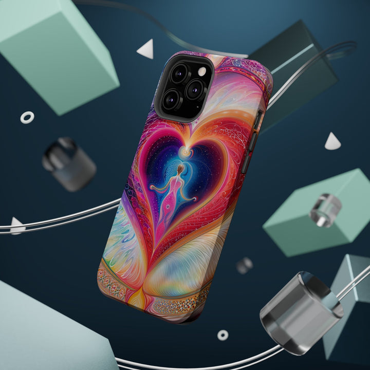 Cosmic Heart Embrace - MagSafe Tough Case - Phone Case - g(0D·IO) - iPhone 15 Pro Max - Matte -