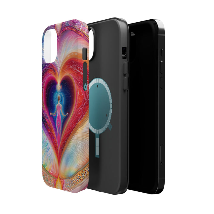 Cosmic Heart Embrace - MagSafe Tough Case - Phone Case - g(0D·IO) - iPhone 15 Pro Max - Matte -