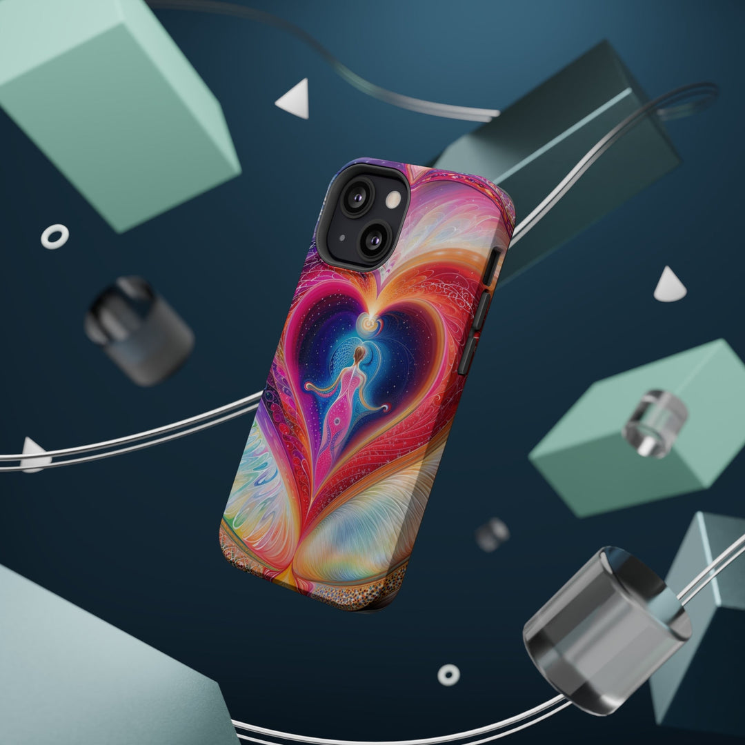 Cosmic Heart Embrace - MagSafe Tough Case - Phone Case - g(0D·IO) - iPhone 15 Pro Max - Matte -