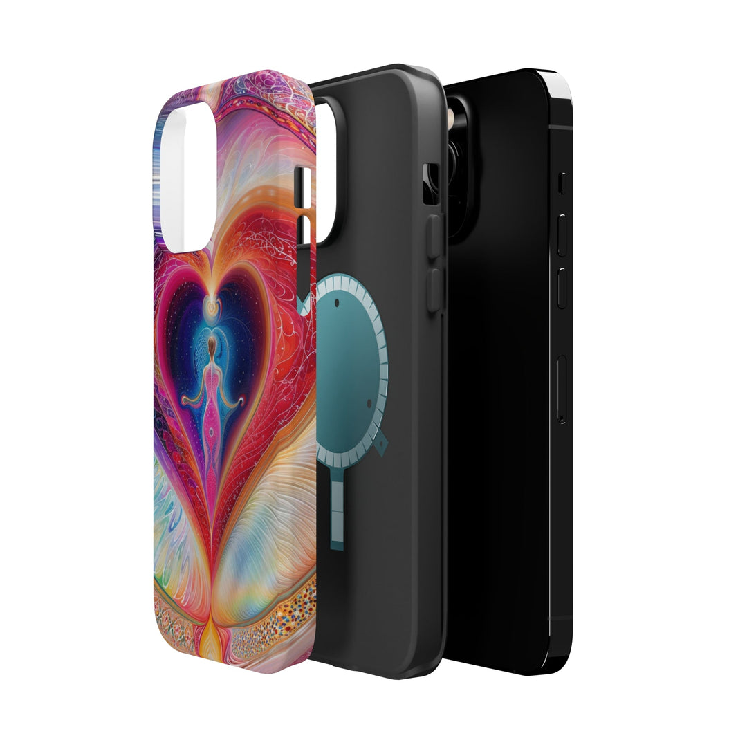 Cosmic Heart Embrace - MagSafe Tough Case - Phone Case - g(0D·IO) - iPhone 15 Pro Max - Matte -