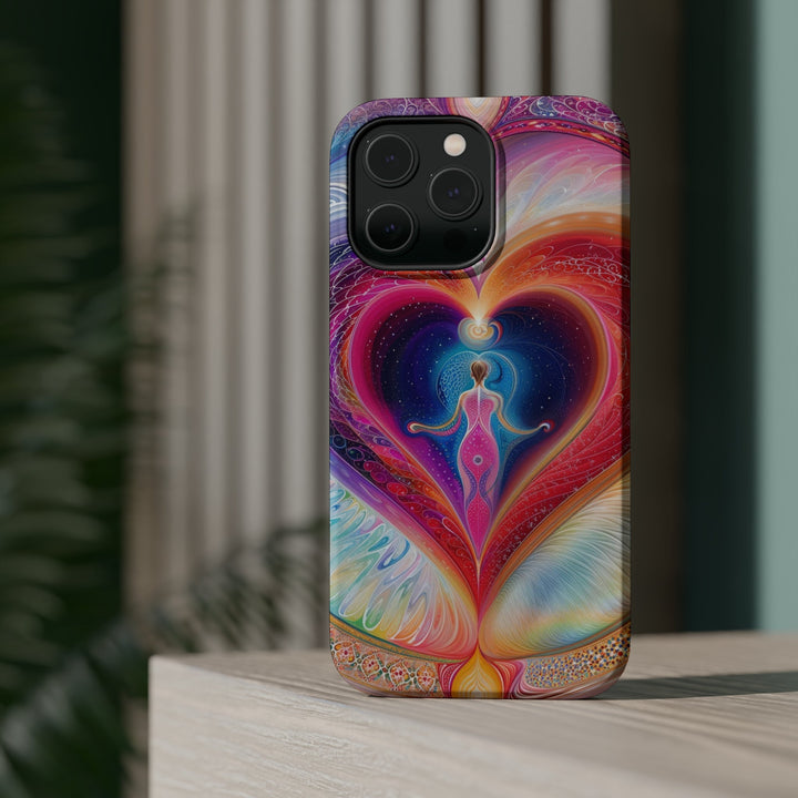 Cosmic Heart Embrace - MagSafe Tough Case - Phone Case - g(0D·IO) - iPhone 15 Pro Max - Matte -