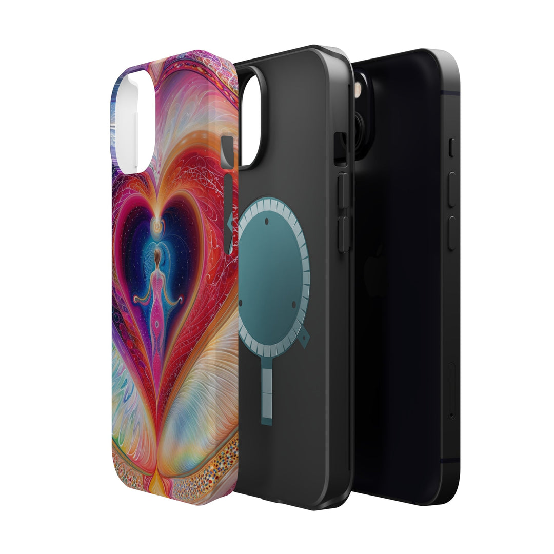 Cosmic Heart Embrace - MagSafe Tough Case - Phone Case - g(0D·IO) - iPhone 15 Pro Max - Matte -