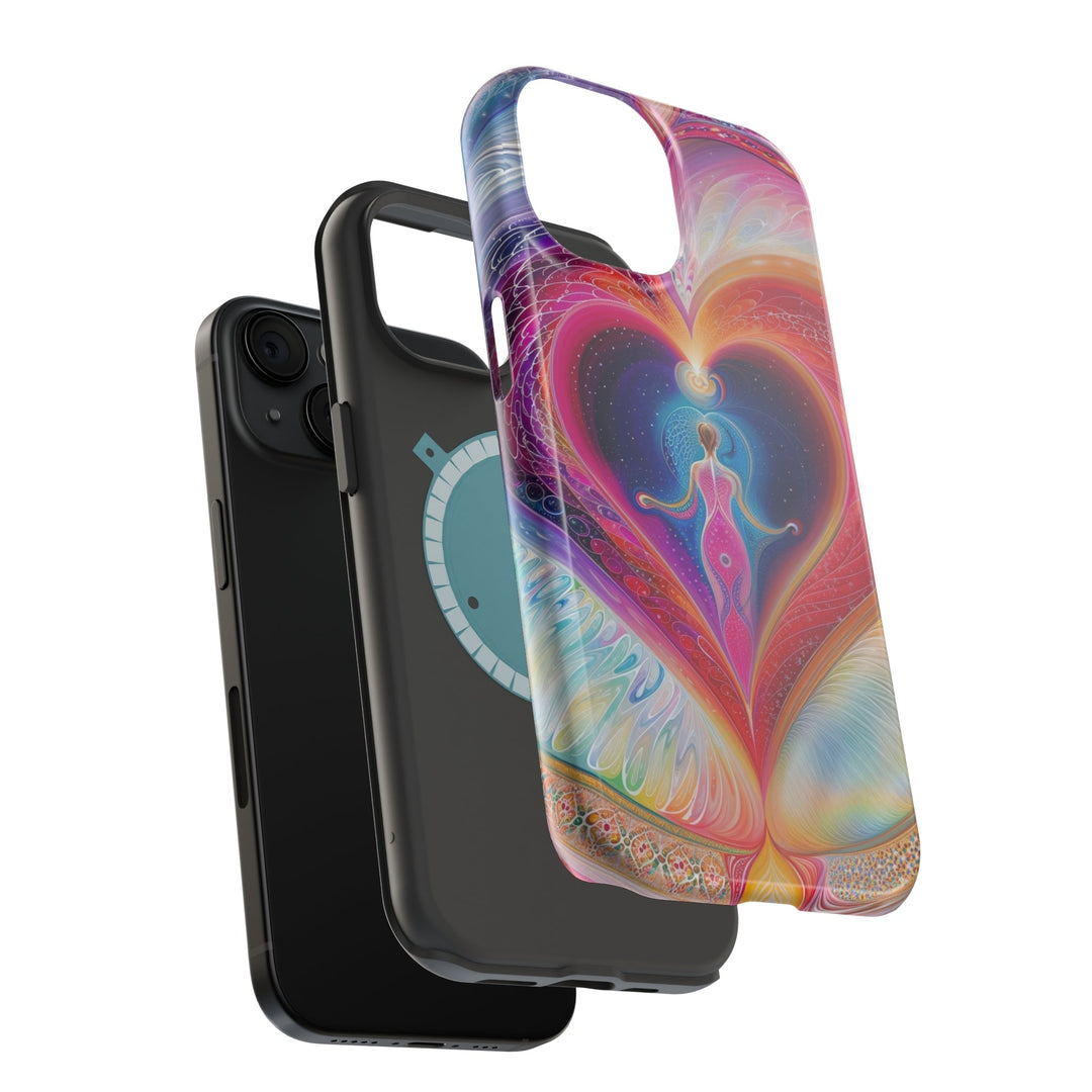 Cosmic Heart Embrace - MagSafe Tough Case - Phone Case - g(0D·IO) - iPhone 15 Pro Max - Matte -