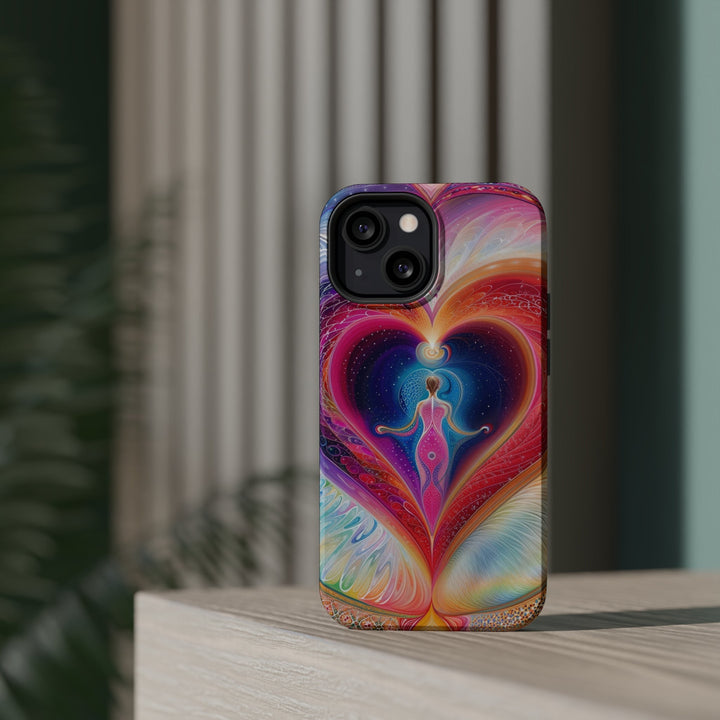 Cosmic Heart Embrace - MagSafe Tough Case - Phone Case - g(0D·IO) - iPhone 15 Pro Max - Matte -