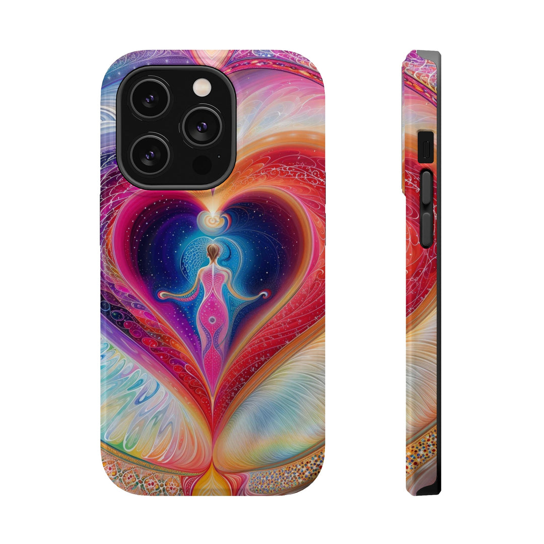 Cosmic Heart Embrace - MagSafe Tough Case - Phone Case - g(0D·IO) - iPhone 14 Pro - Glossy -